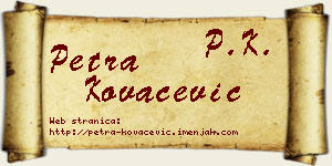 Petra Kovačević vizit kartica